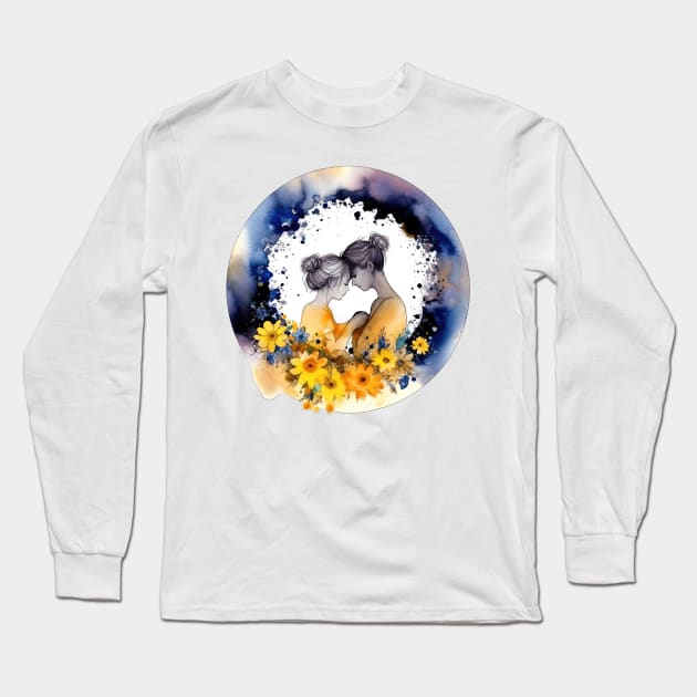 Mother and daughter Long Sleeve T-Shirt by RosaliArt